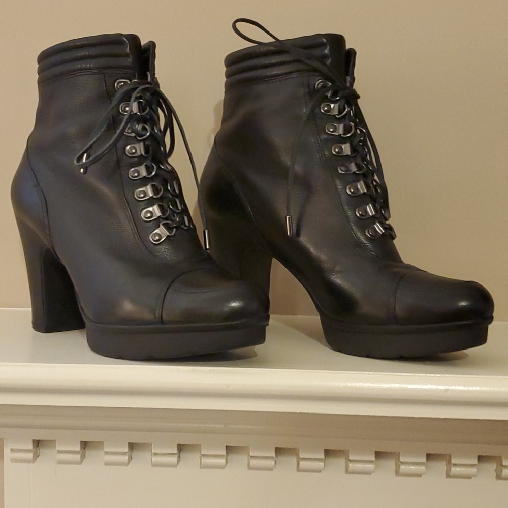 Leather booties